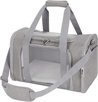 Large Pet Carrier for Cats and Dogs - Grey