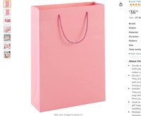 Yidennek 25pcs Pink Gift Bags Matte Paper