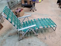 Vintage Metal Frame Chair / Lounger