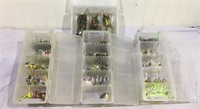 (4) Divided Cases full of assorted spinner baits.