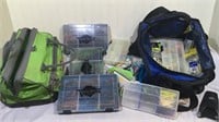 (2) Tackle Bags full of assorted fishing bait and