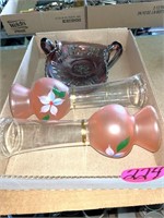 Carnival Butterfly Bon Bon and (2) Vases