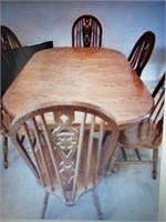 Oak table and 6 chairs