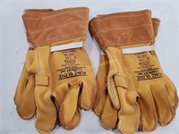 (2) New Kunz Glove Co Buckskin Work Gloves