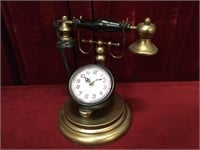 Folk Art Tin Phone Clock
