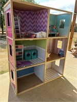 LARGE DOLL HOUSE 59" X 72" X 22"