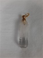 FACETED QUARTZ CRYSTAL CHARM  / WAND POINT