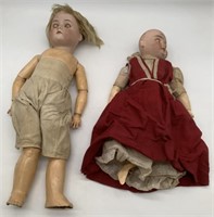 2 Porcelain Dolls,Germany