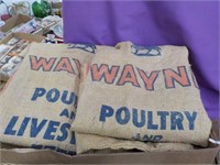 2 Wayne Poultry Feed Bags