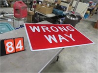 WRONG WAY SIGN