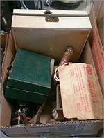 Box of tools and jewelry boxes