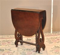 Victorian Figured Mahogany Tuckaway Table