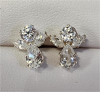 Silver & CZ  Earrings