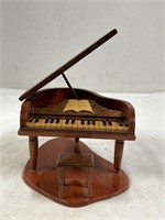 Wooden Upright Vintage Baby Grand Piano Dollhouse