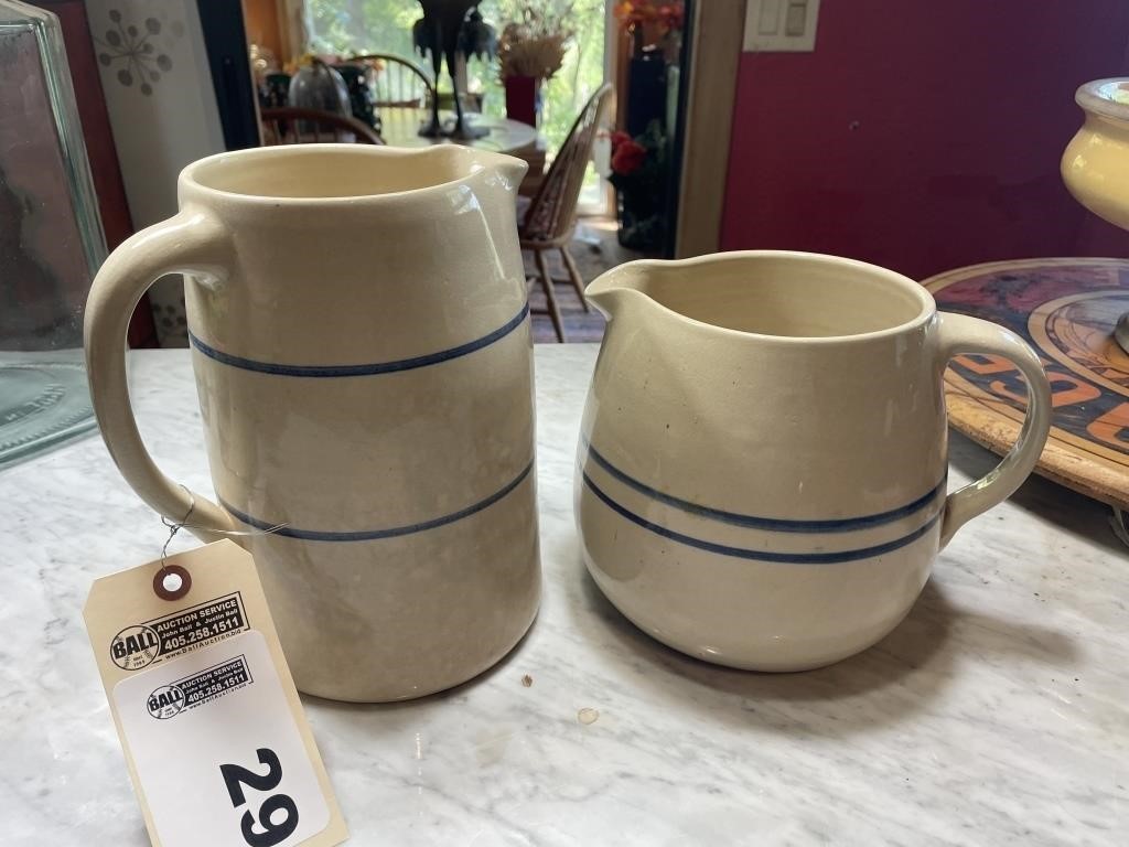 (2) Marshall pottery pitchers