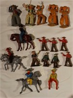 Vintage Asst. Metal Cowboys (Some marked Lincoln