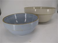 Lot (2) Stoneware Bowls