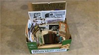 Box Of Paper Collectibles, Photos, Misc