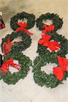 16 Christmas Wreaths and Stairway Garland