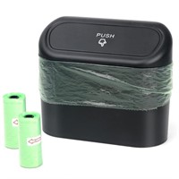 (N) Car Trash Can Bin with Lid Small Leakproof Car