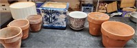 Lot of 7 Flower pots 2 are Decorative