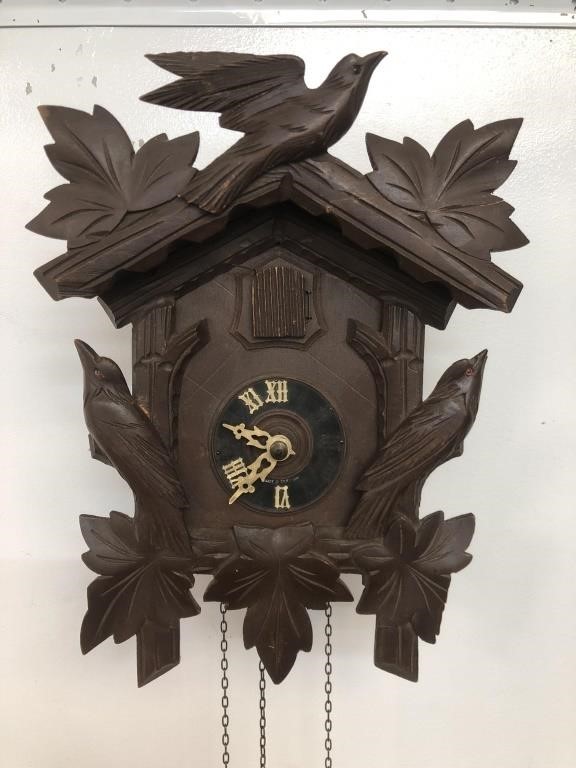 Vintage Black Forest Wood Cuckoo Clock