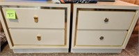 Pair of Modern Two-Drawer End Tables