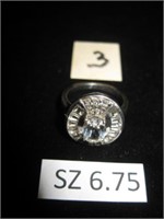 Gorgeous Sterling Ring with CZ…Marked to the insi