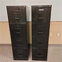 (2) 4 Drawer Metal File Cabinet      (R# 214)