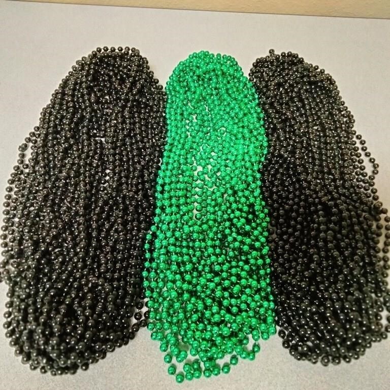 (63) Green and Black Beaded Necklaces (R# 215)