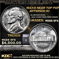 ***Auction Highlight*** 1943-d Jefferson Nickel Ne