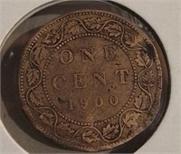 1900 Canada Large One Cent Coin VG10 Queen