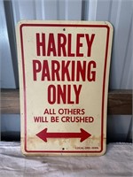 Plastic Harley Parking Sign