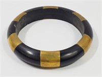 Brass & Ebony Wood Bracelet