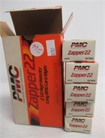 (250) Rounds of PMC mini-brick zapper 22 in box.