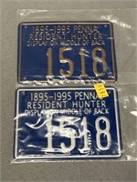 Match Set of 1995 Hunting Licenses