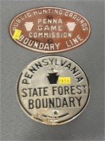 PA Game Commission and State Forest Signs
