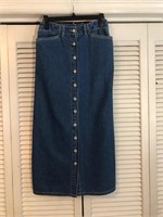 VINTAGE CLUB NEWPORT DENIM MAXI SKIRT SIZE 2P