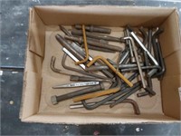 Assortment, of Allen wrenches and punches