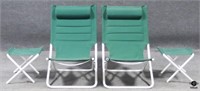 Beach Loungers w/Foot Rest / 2 pc