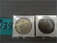 1881o, 1881s Morgan Silver Dollars