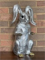 1986 Arthur Court Aluminum & Brass Hinged Rabbit