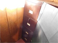 4 Drawer Metal File Cabinet w/Key