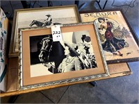 *LOT*(3)ASST FRAMED WESTERN PHOTOS & PRINT