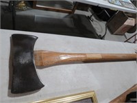 ANTIQUE COLLINS DOUBLE BIT AXE