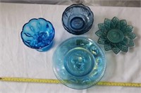 Blue Glassware includes R. Kennedy Plate