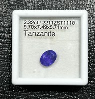 3.32 Ct. Natural Tanzanite Oval Cut
