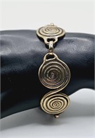 Vintage Brass Infinity Spiral Bracelet