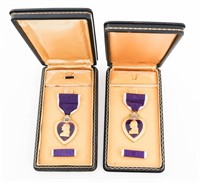 WWII US ARMED FORCES NAMED PURPLE HEART MEDALS