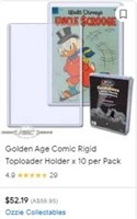 Golden Comic Book Top Loader 10 Pack